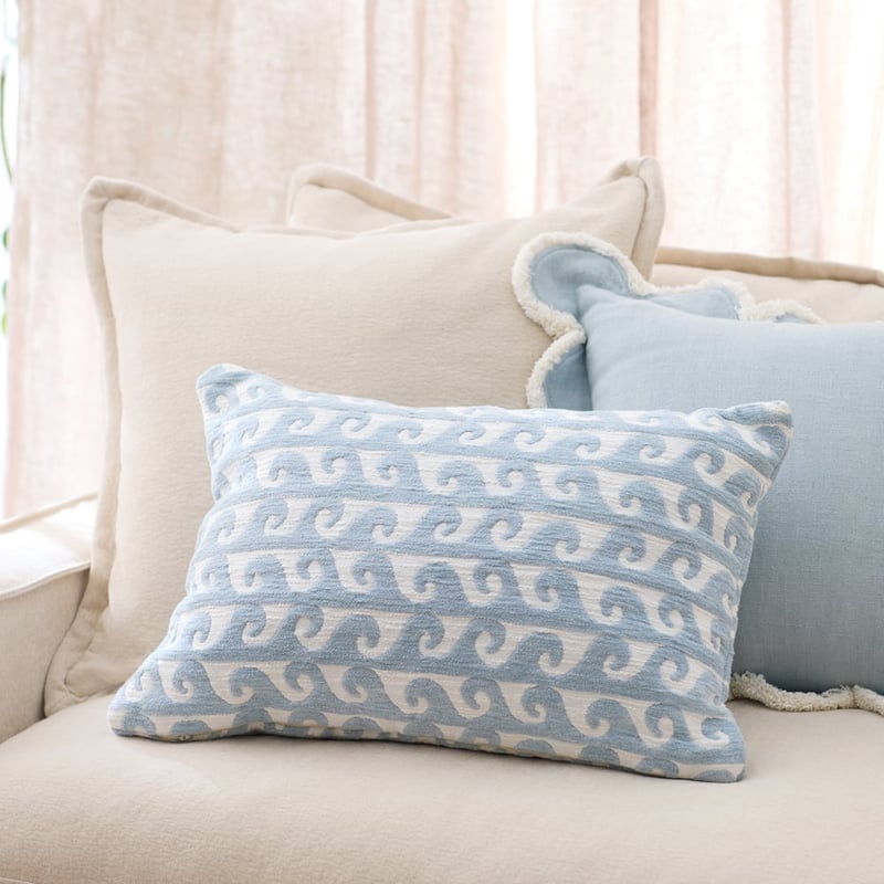 Barrel Blue Wave Cushion