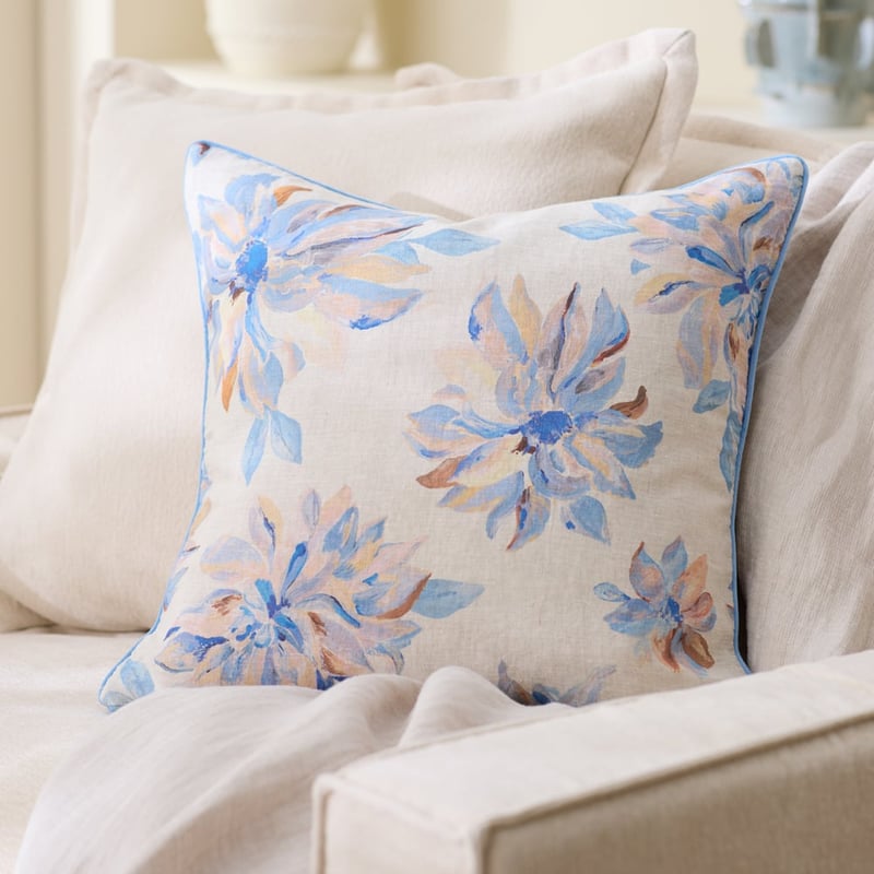Solene Summer Sky Floral Cushion