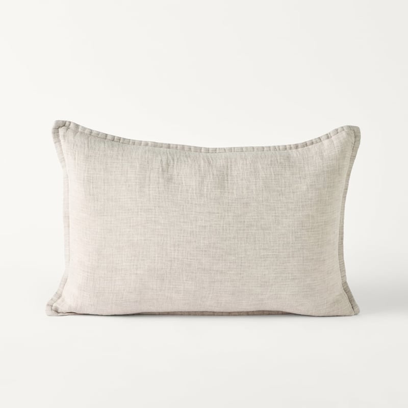 Belgian Glacier Vintage Washed Linen Marle Cushion