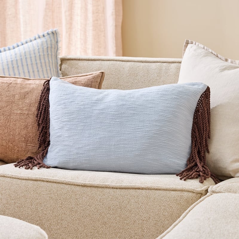 Parker Blue & Chocolate Cushion