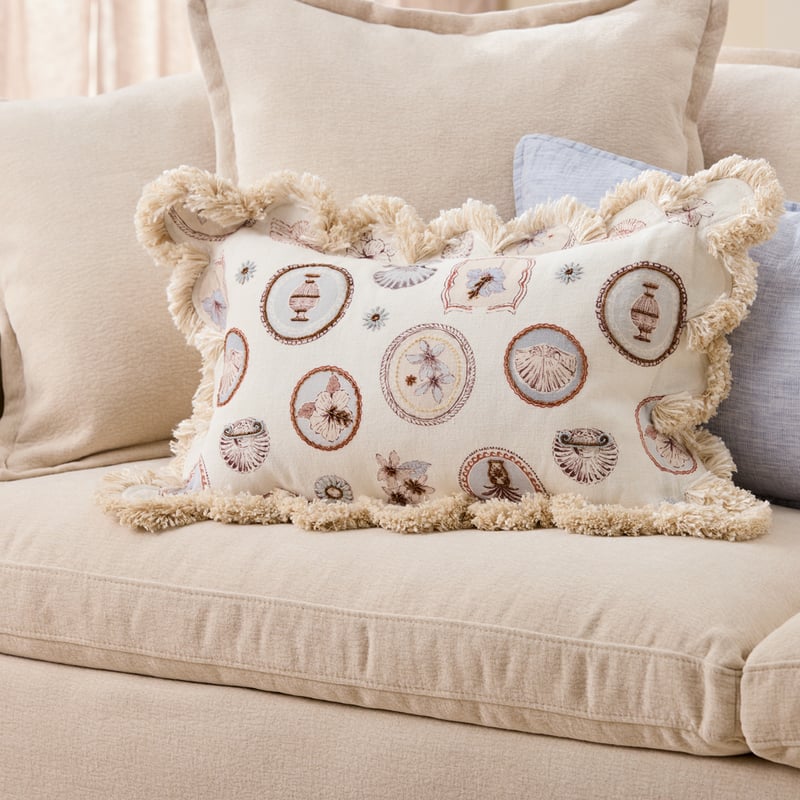Island Drift White Cushion 