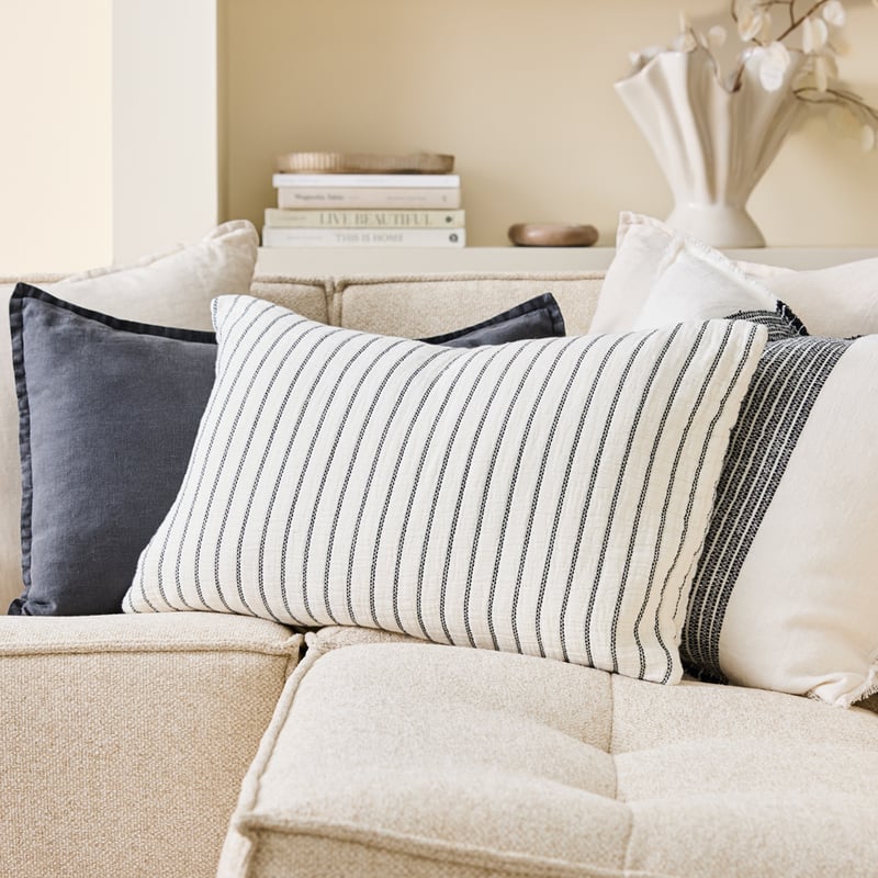 European Migsa White & Black Cushion