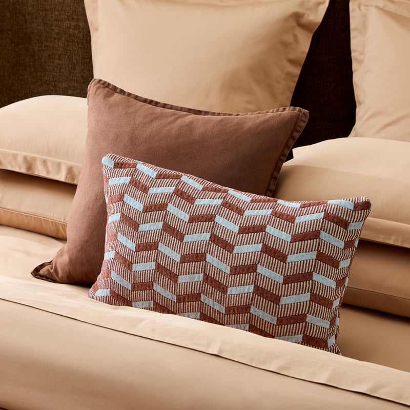 Emerson Blue & Chocolate Cushion