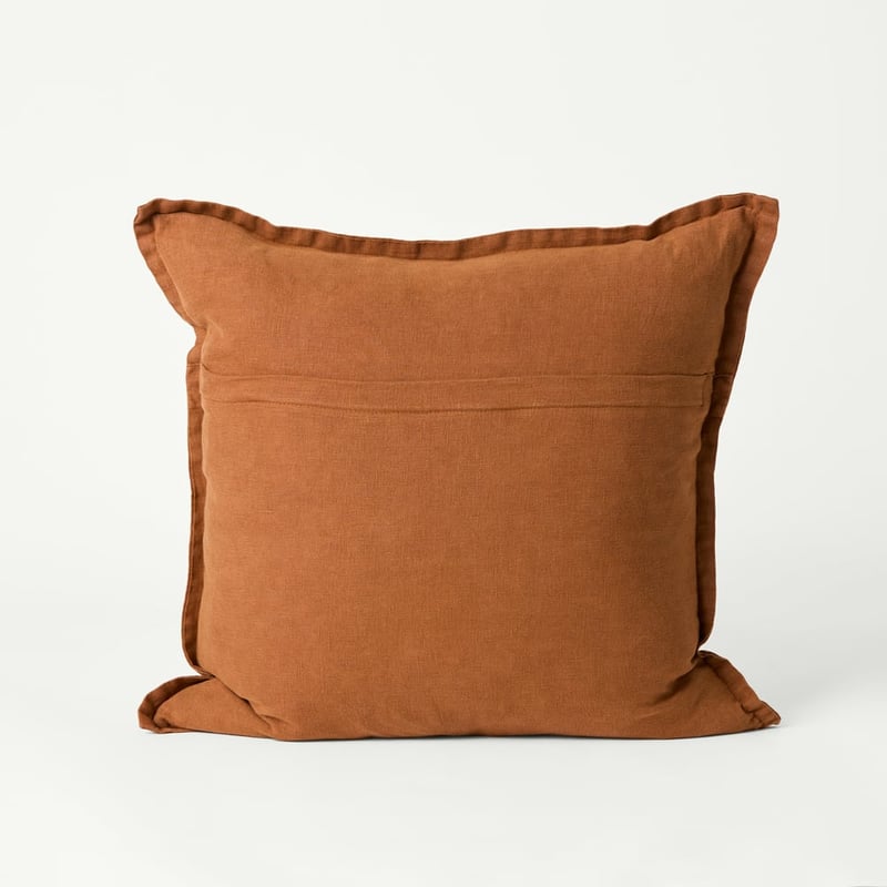 Belgian Brown Sugar Vintage Washed Linen Cushion