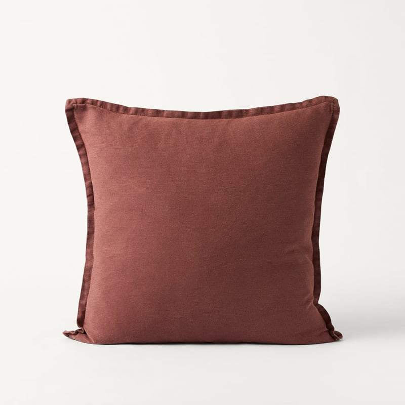 Belgian Coffee Vintage Washed Linen Cushion