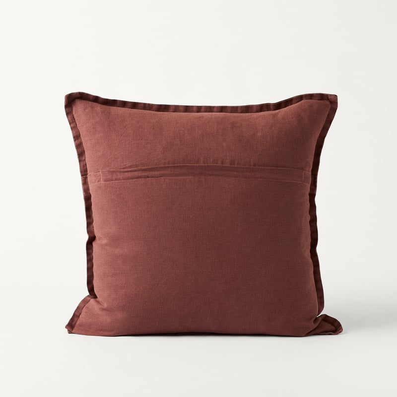 Belgian Coffee Vintage Washed Linen Cushion