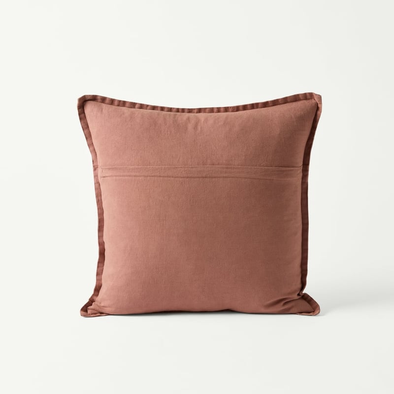 Belgian Rosewood Vintage Washed Linen Cushion
