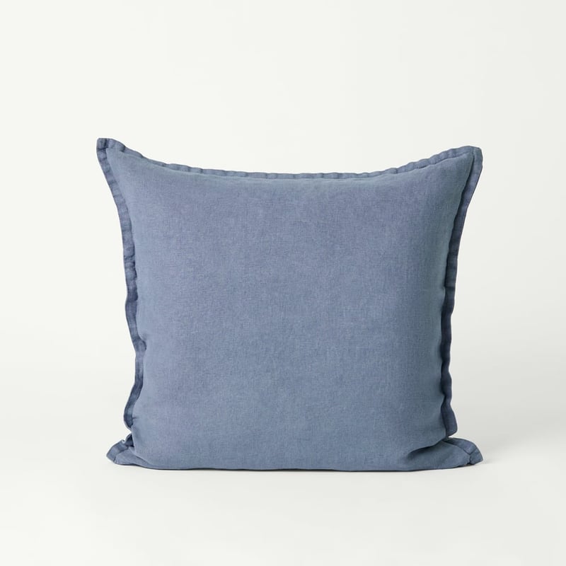 Belgian Vintage Washed Linen Thunderstorm Cushion