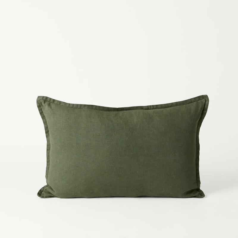 Belgian Pine Vintage Washed Linen Long Cushion