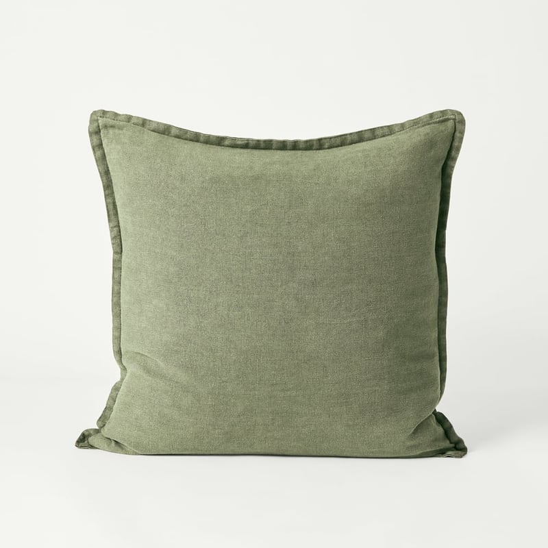 Belgian Forest Vintage Washed Linen Cushion