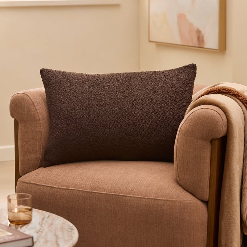 Otis Chocolate Boucle Cushion