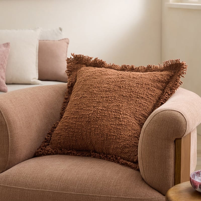 Leiden Umber Boucle Cushion
