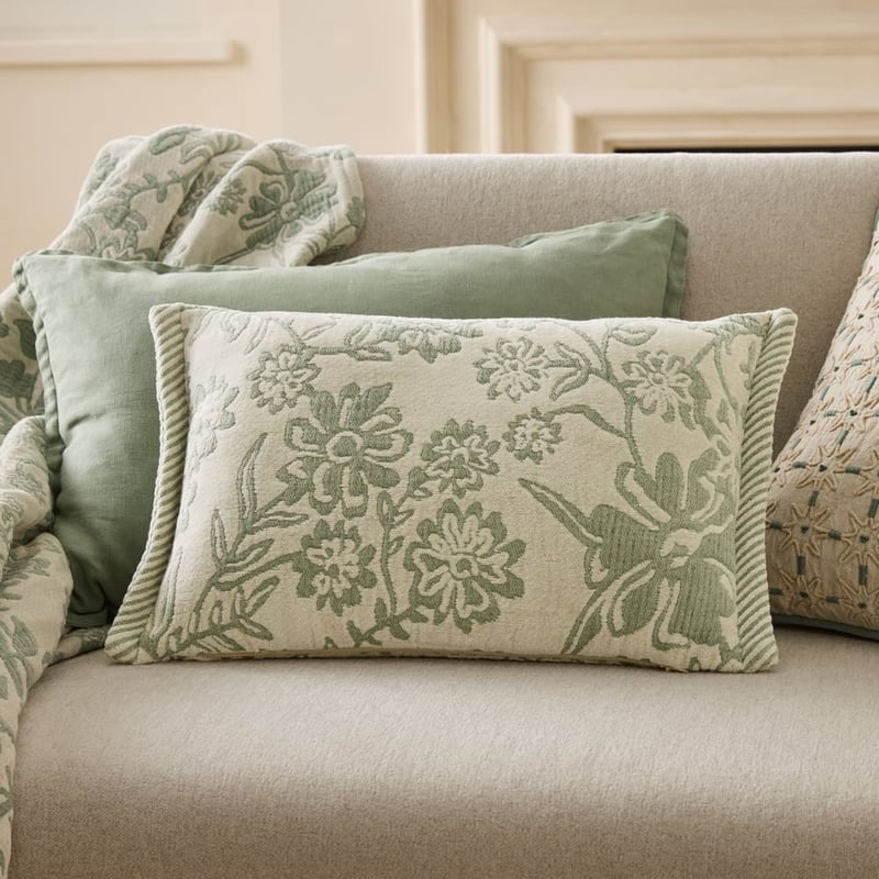 Pippa Fern Floral Cushion