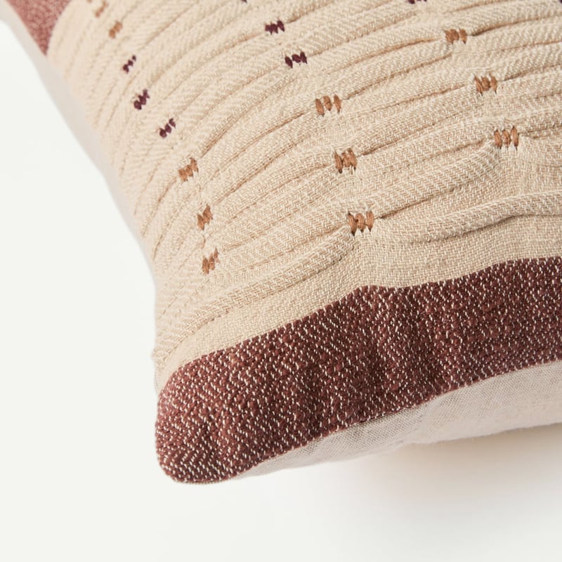 Selma Chocolate Stripe Cushion