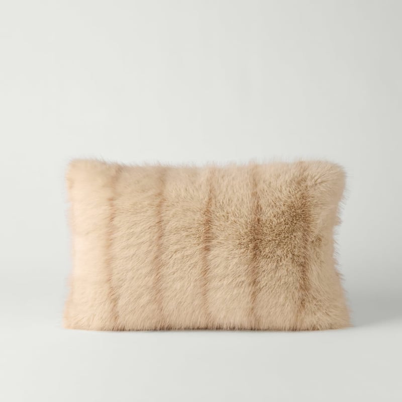 Lucerne Pebble Recycled Fur Cushion