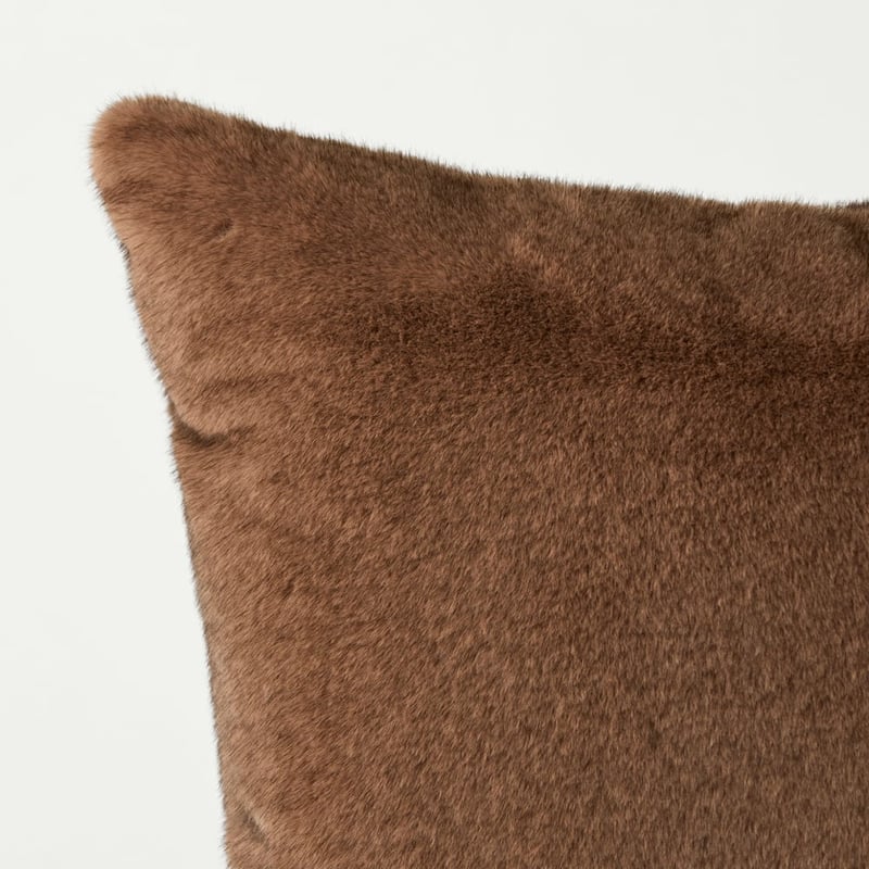 Zurich Pecan Recycled Fur Cushion
