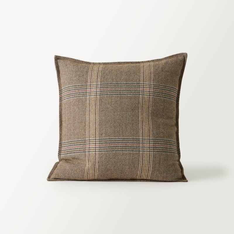 York Wood Check Cushion