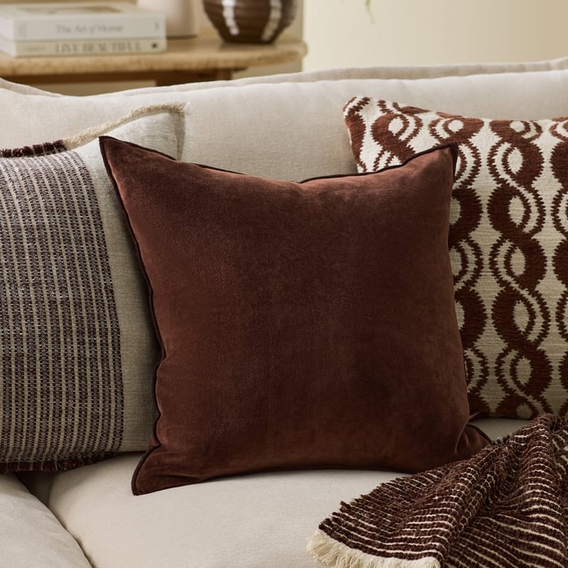 Fenton Velvet Espresso Cushion