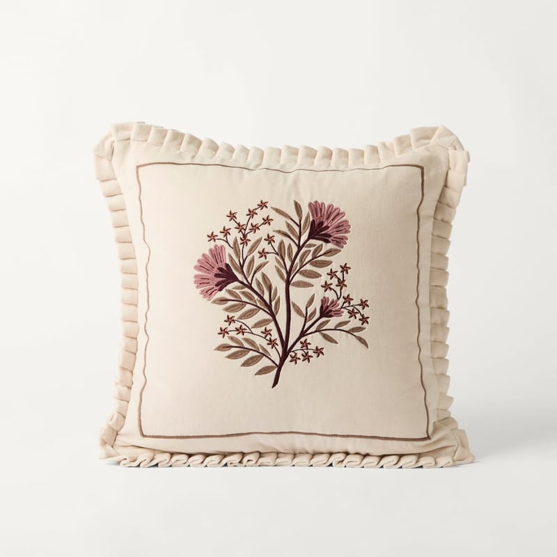 Margot Coconut Floral Cushion
