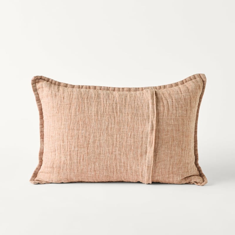 Belgian Brown Sugar Vintage Washed Linen Marle Cushion
