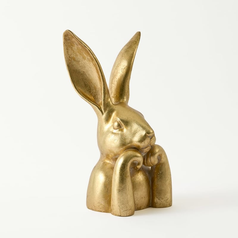 Bunny Gold Large Statue