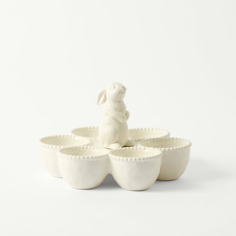 Bunny Hop White Serving Dish