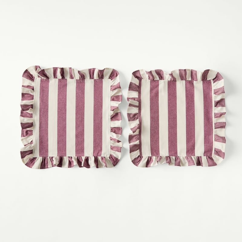 Francesca Frill Burgundy Napkins Pack of 2