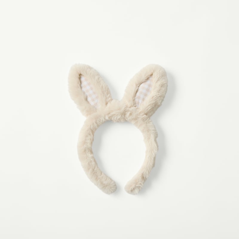  Easter Natural Gingham Headband