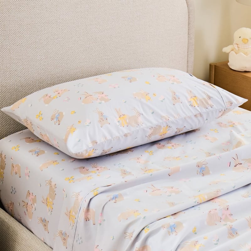 Easter Sweet Bunnies Blue Sheet Set