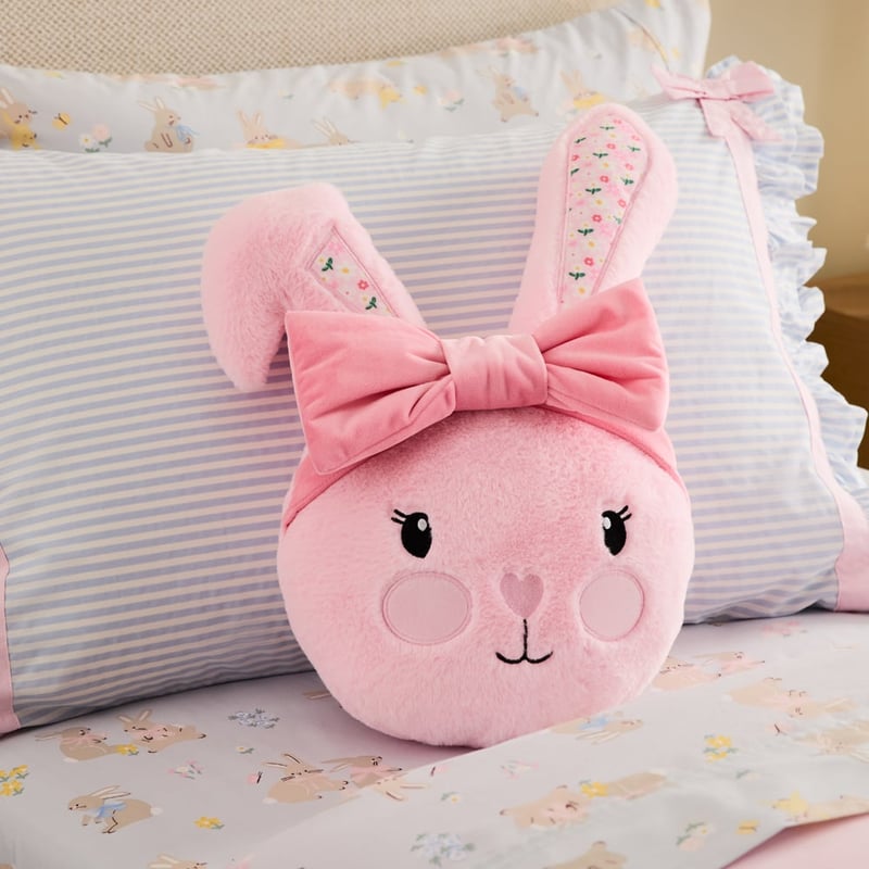 Floral Bunny Pink Cushion