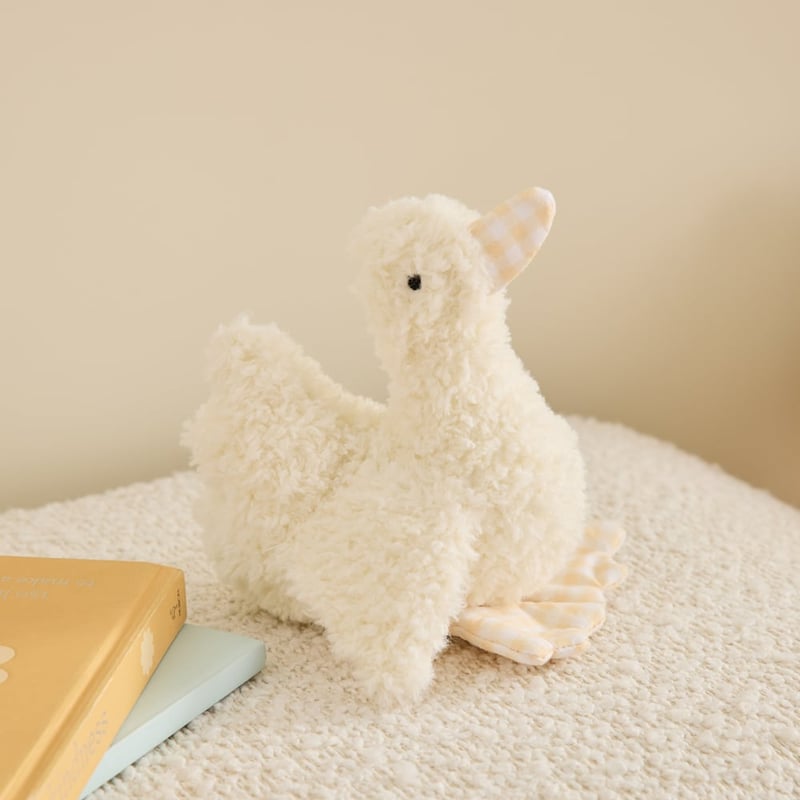 Easter Duckling White Gingham Soft Toy