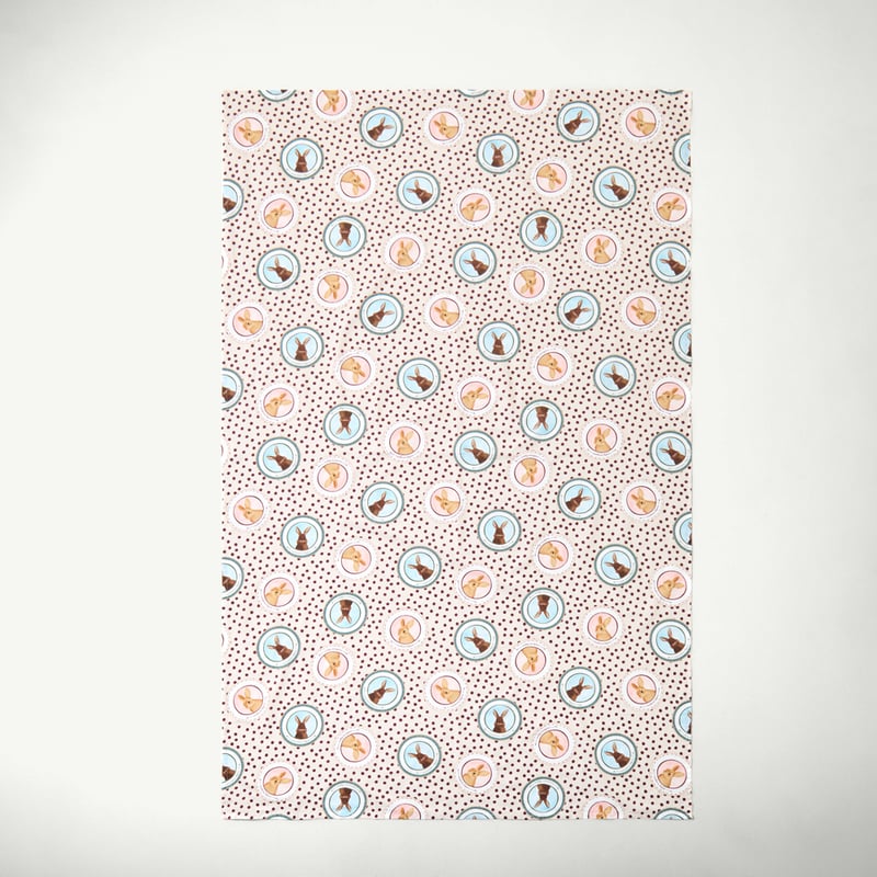 Easter Rose, Burgundy & Nordic Blue Tablecloth