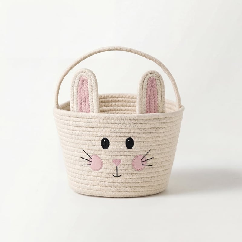 Kids Pink Bunny Basket