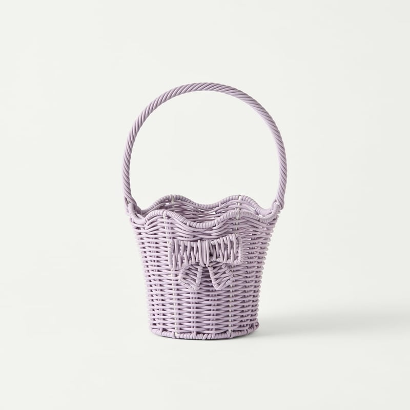 Bow Lilac Carry Basket