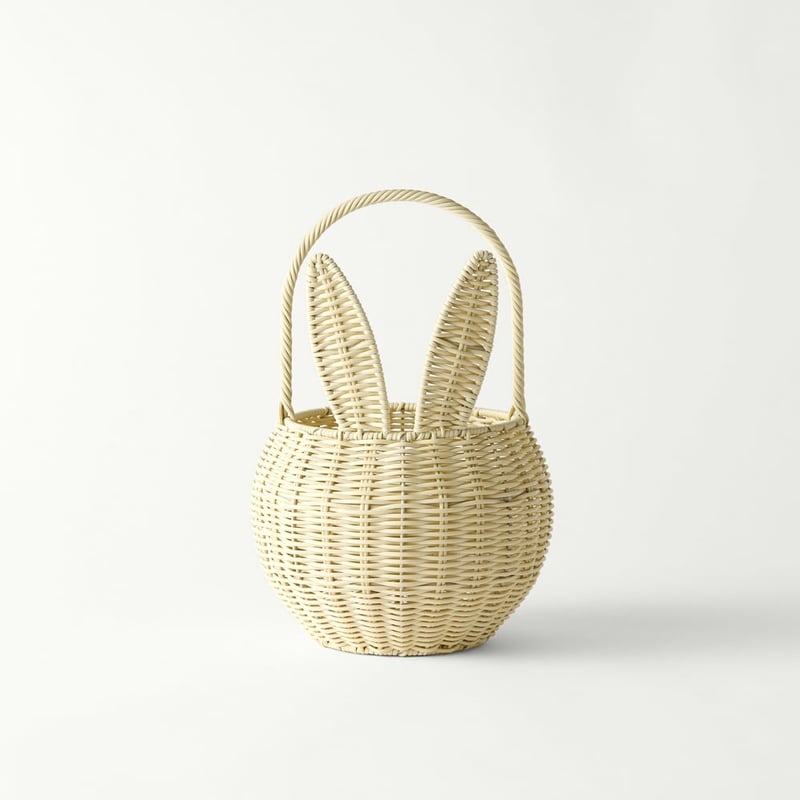 Bunny Cream Carry Basket