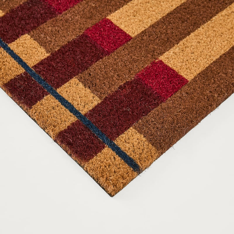 Orson Chocolate Geometric Coir Doormat