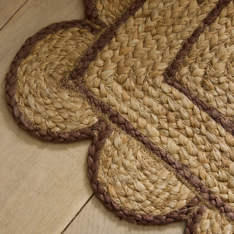 Jute & Cocoa Scalloped Indoor Mat