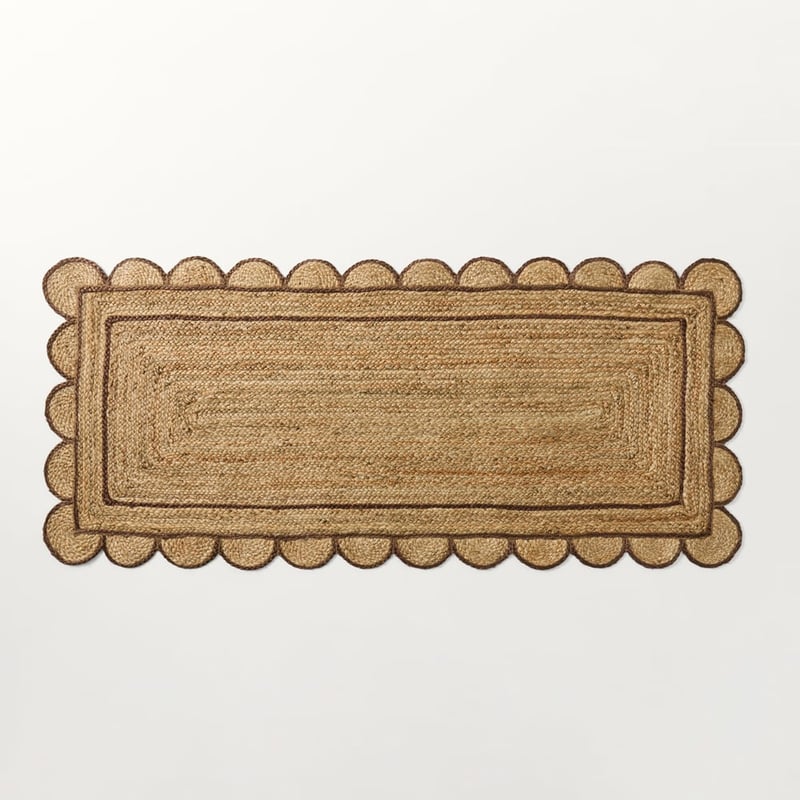 Jute & Cocoa Scalloped Indoor Runner