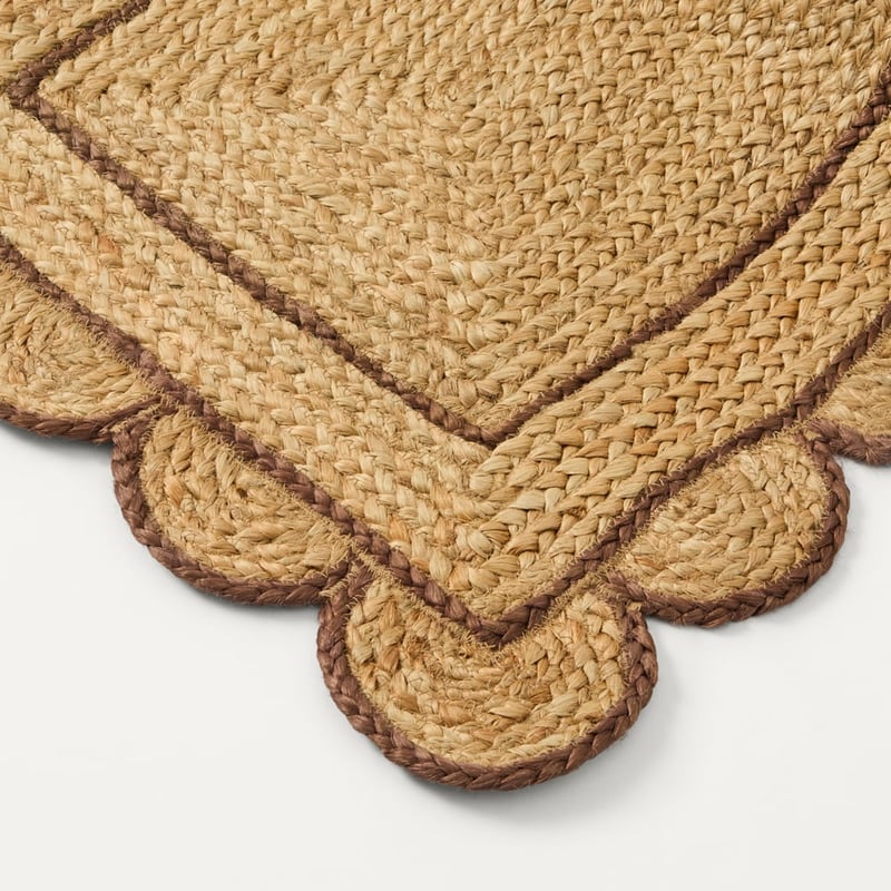 Jute & Cocoa Scalloped Indoor Runner