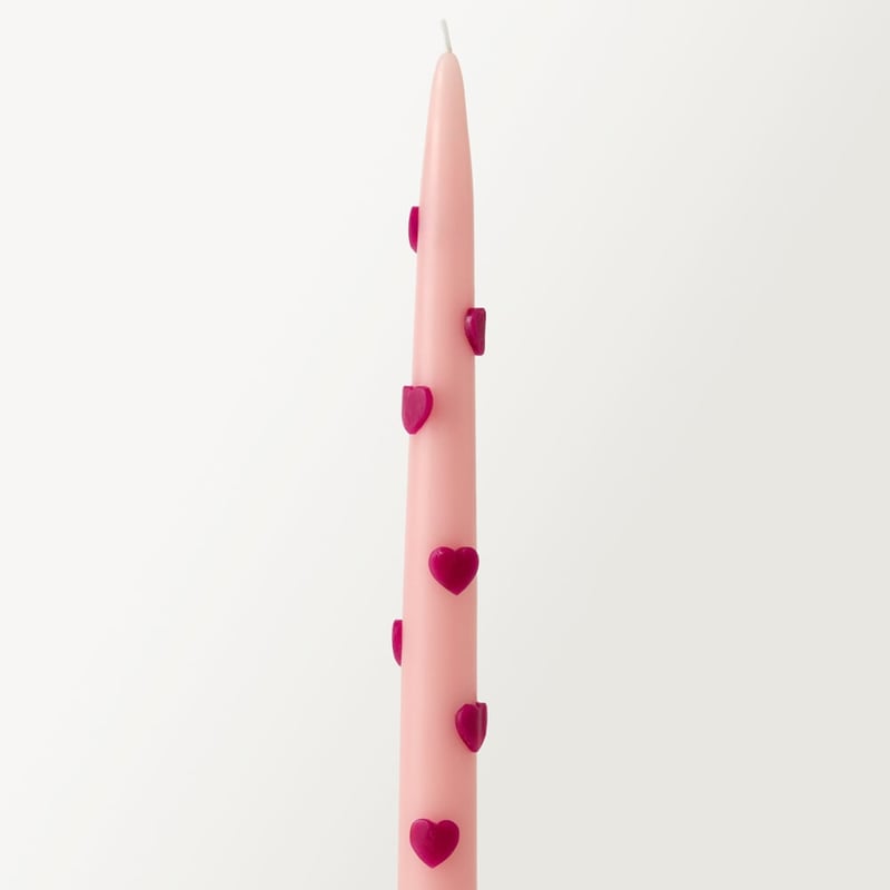 Daphne Heart Pink & Red Taper Candles Pack of 3