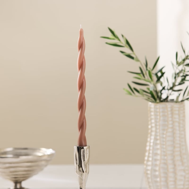Willow Mocha Taper Candles Set of 3