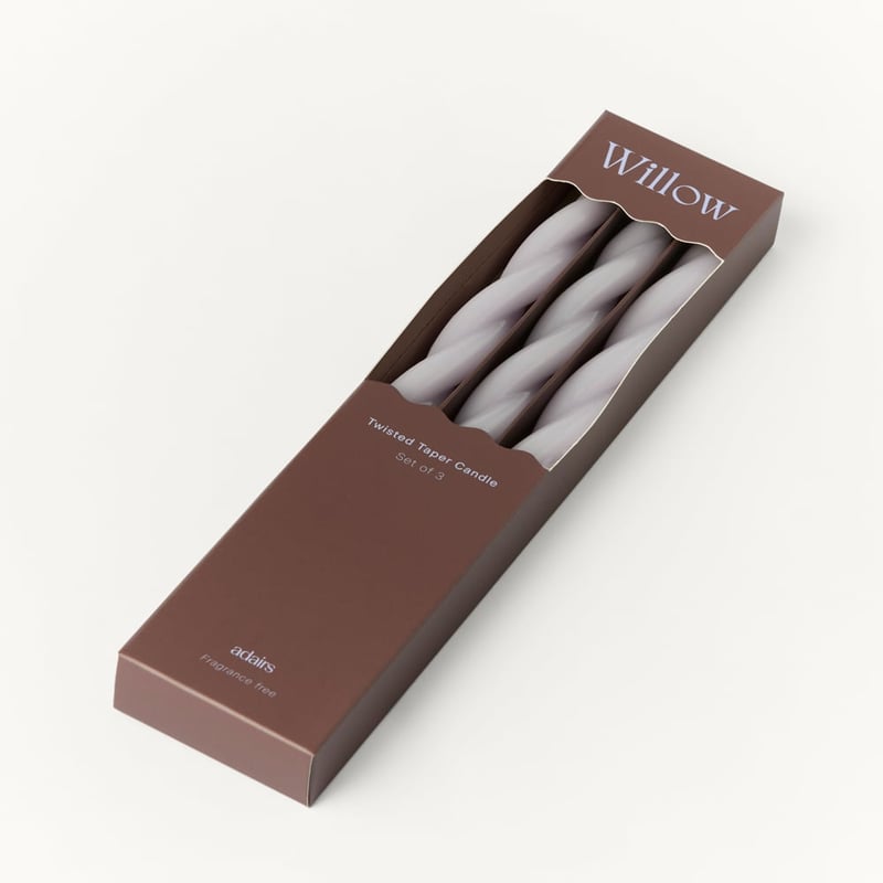 Willow Wisteria Taper Candles Set of 3