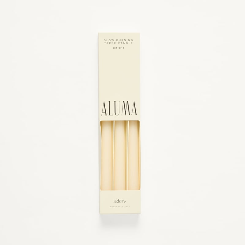 Aluma Pristine Taper Candles Set of 3