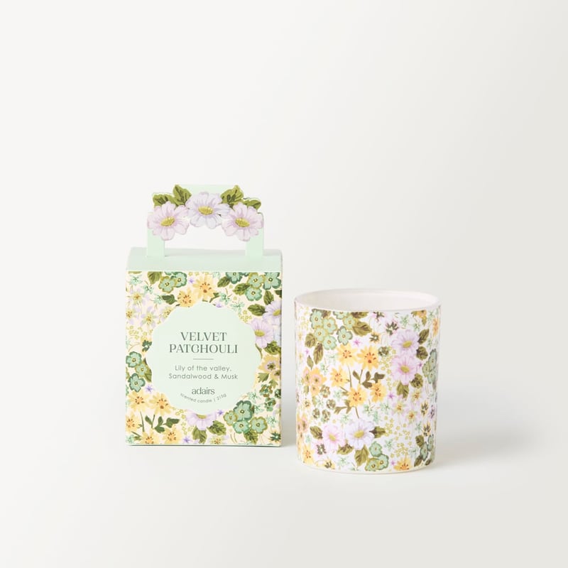 Velvet Patchouli Sage & Lilac Printed Candle 215g