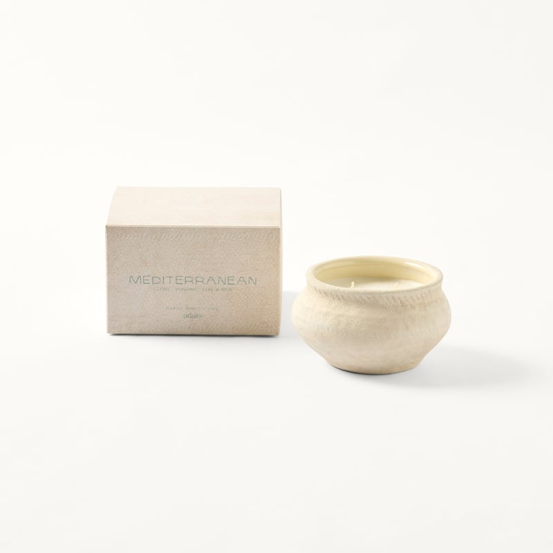 Nusa White Mediterranean Candle 340g