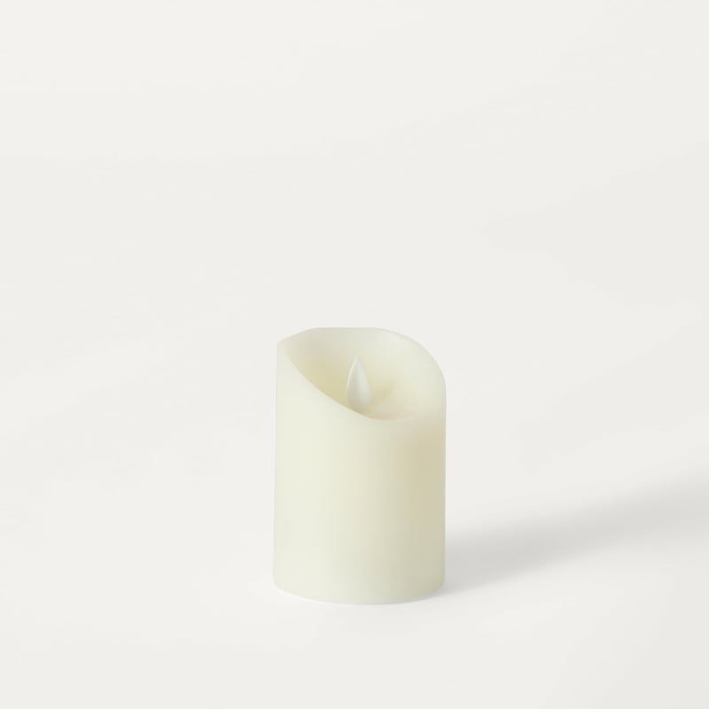 Flameless Ivory Wax Pillar Candle