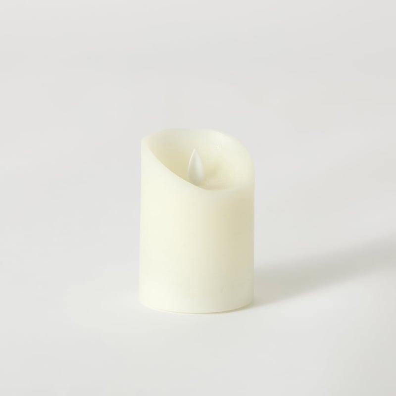 Flameless Ivory Wax Pillar Candle