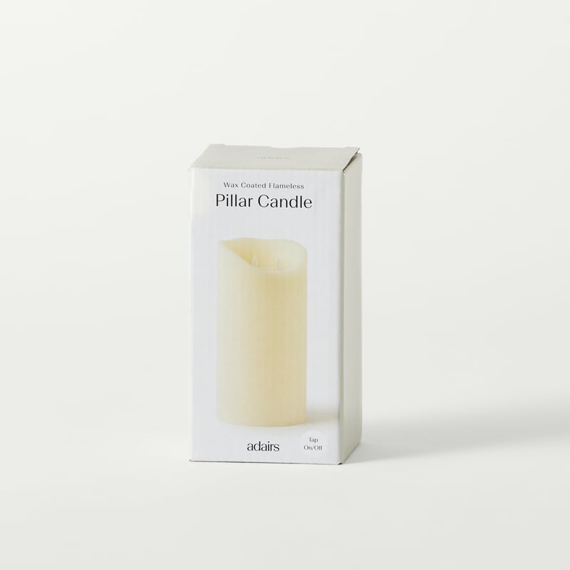Flameless Ivory Wax Pillar Candle