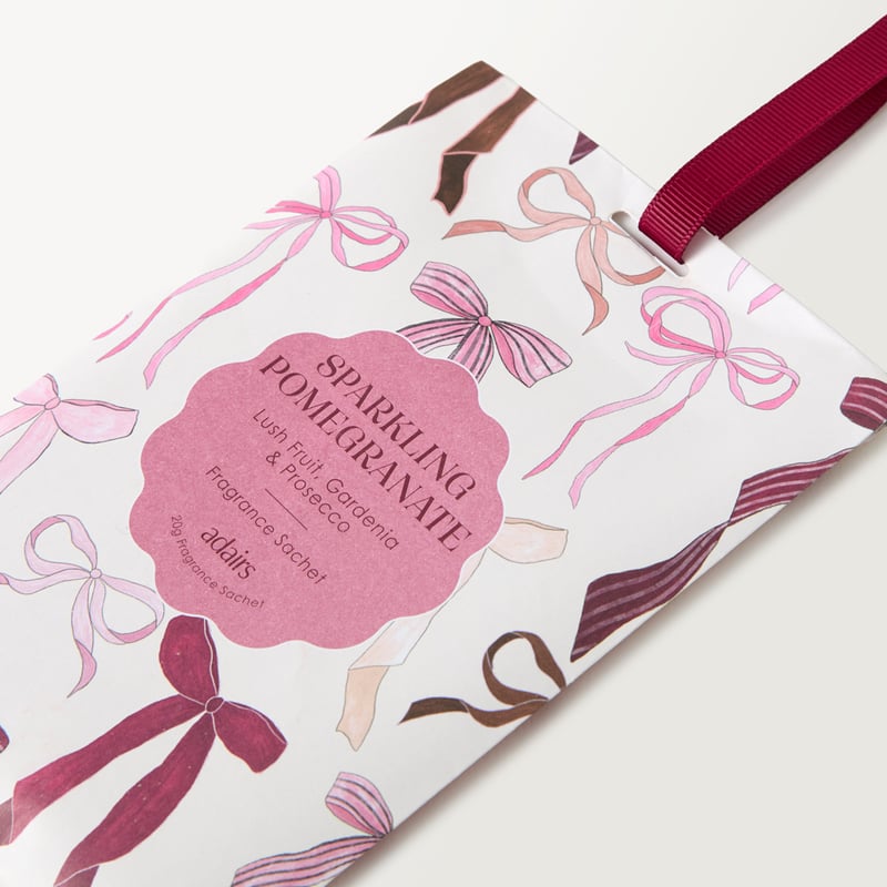 Sparkling Pomegranate Burgundy & Pink Fragrance Sachets Set of 4