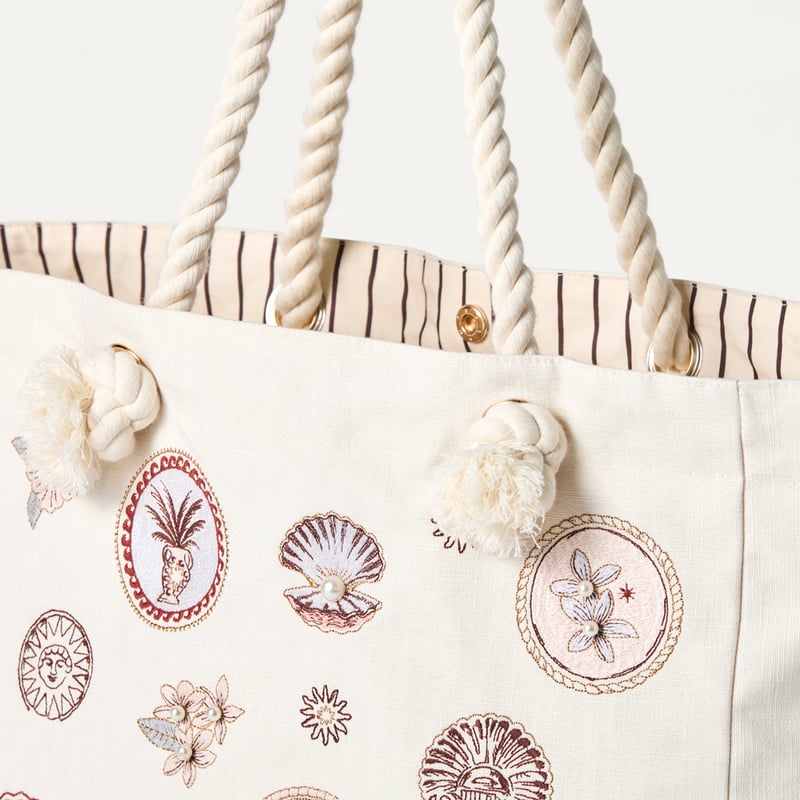 Island Drift Natural Tote Bag